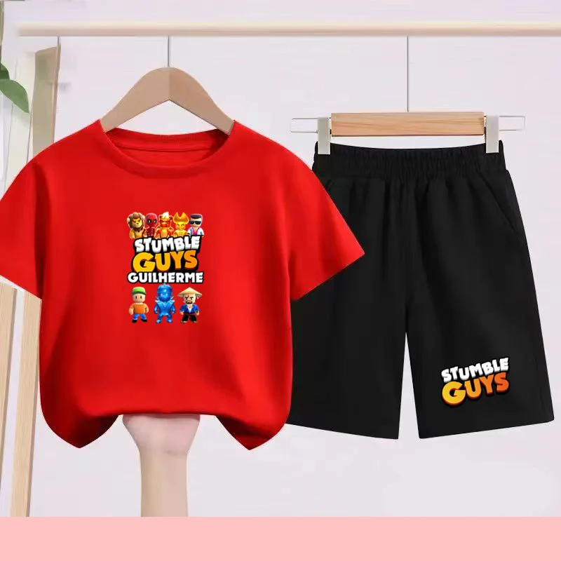 

Summer Children's Sports Set, Short-sleeved Summer Creative Baseball Set for Toddlers, T-shirt + Shorts, a Charming Summer Gift