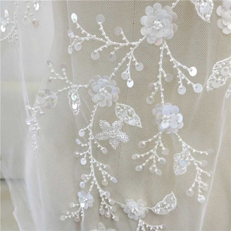 

1 Piece/3 Pieces,New Exquisite Flowers,Leaves,Nail Beads, Sequins Fabric, Clothing, Children's Clothing Wedding Dress Decoration