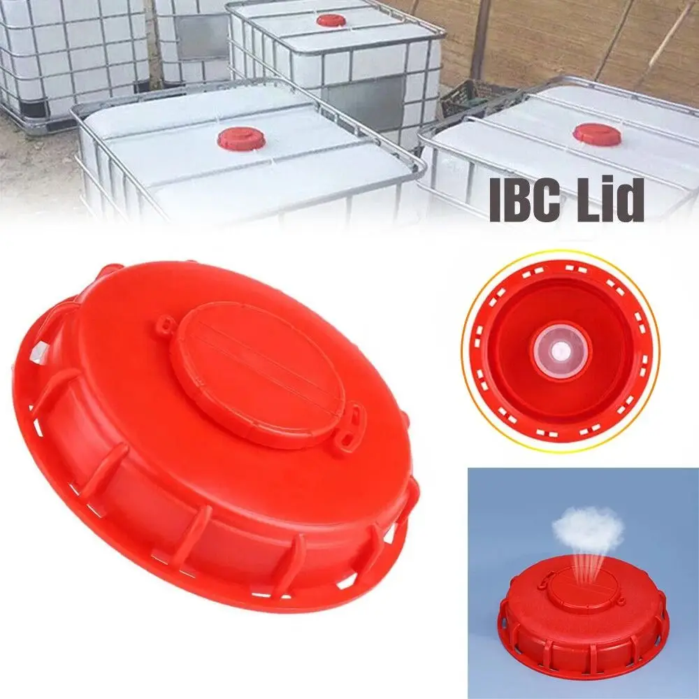 1Pcs with Gasket IBC Tank Lid for IBC Water Tank with Breathing Hole Water Liquid Tank Cap Plastic Inner Dia 163mm Red Cover