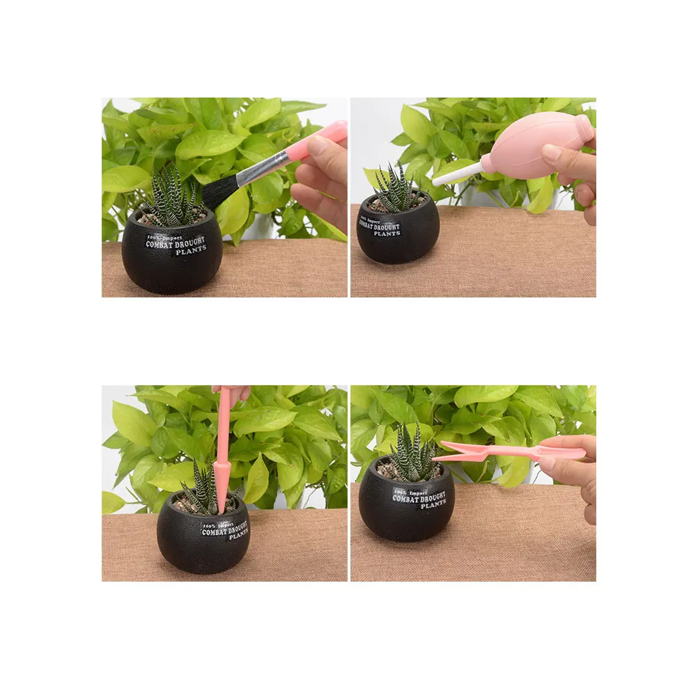 

16 Pcs Small Gardening Tools Set for Succulent Bonsai Planting Shovel Trowel Pruner Digging Transplanting Portable Blue