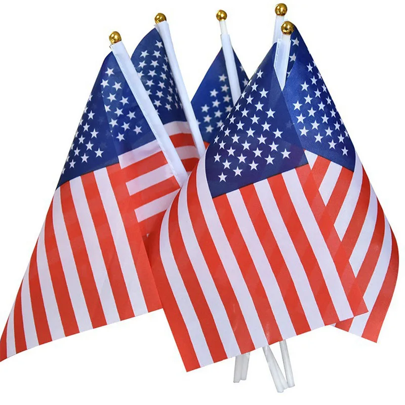 Bandera de Estados Unidos ondulada a mano – al por mayor