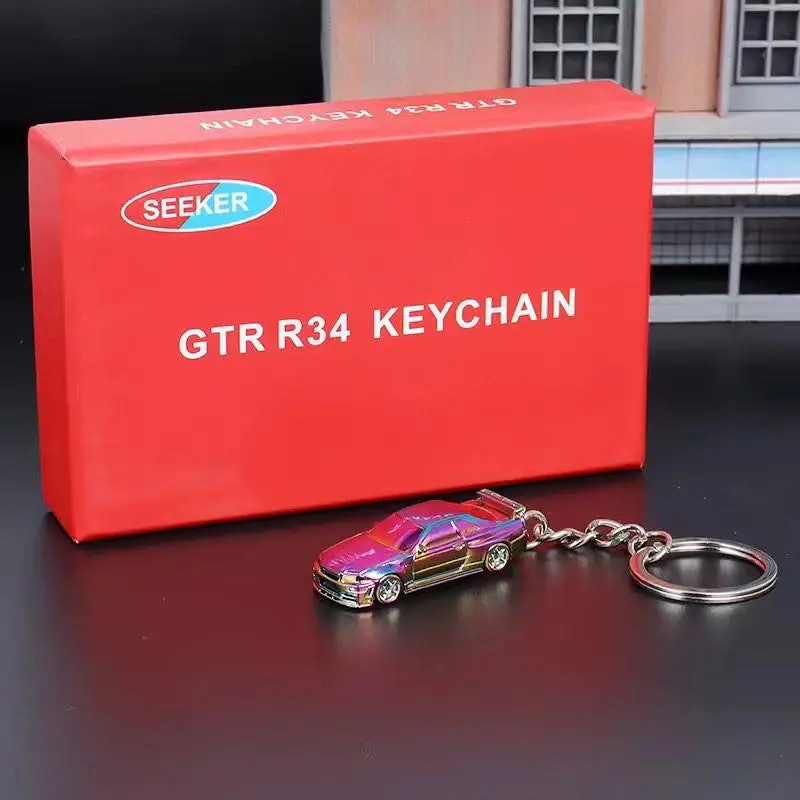 Seeker 1/87 GTR R34 Key Chain Diecast Model Car