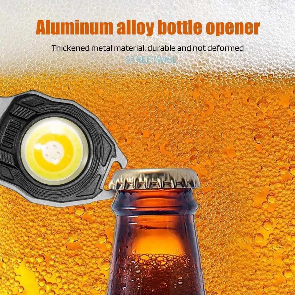 LED Keychain Work Light Rechargeable Mini Flashlight Super Bright Multifunction Lamp With Screwdrivers Bottle Opener Лампы 야영등