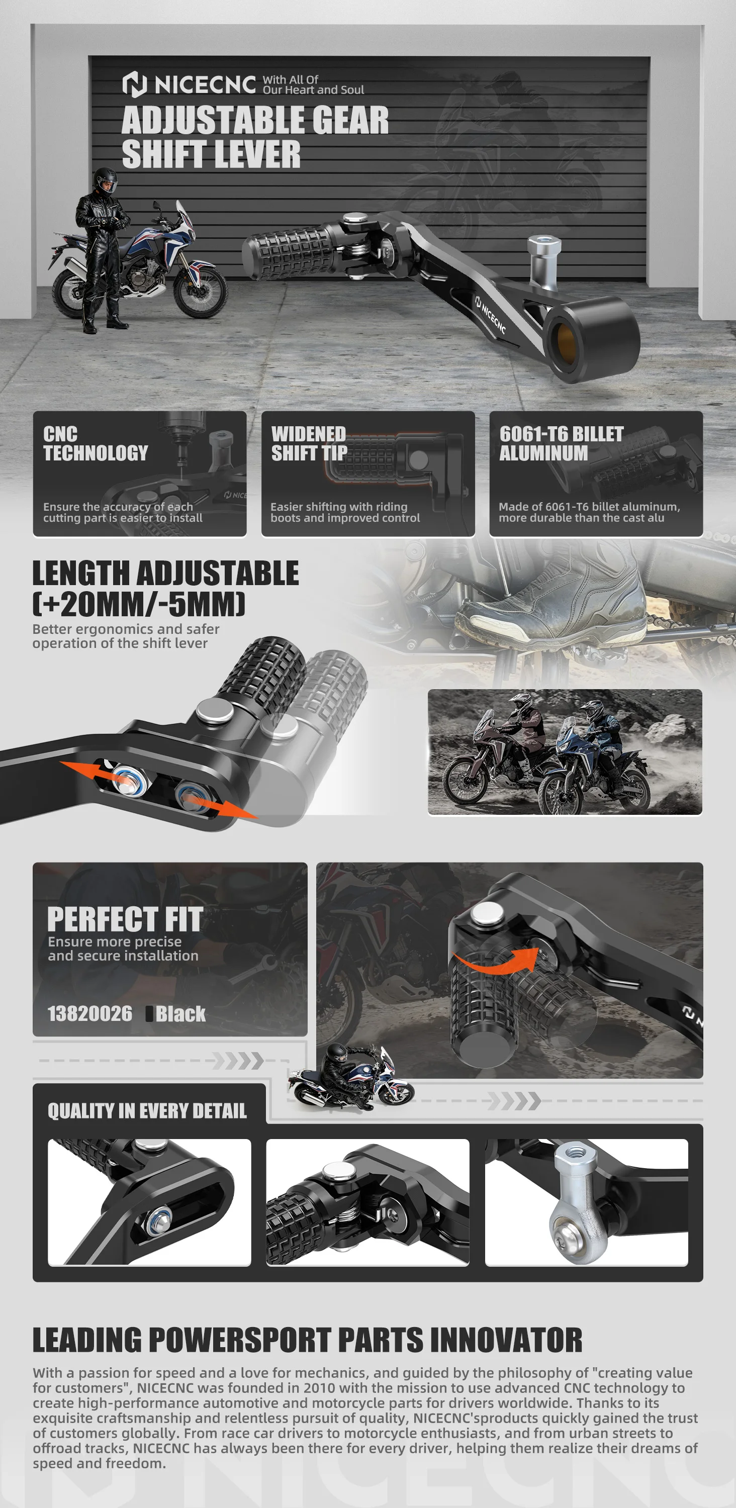 Einstellbarer hinterer Bremspedalhebel Schalthebel für Honda CRF1100L Africa Twin /Adv 2020-2026 CRF1000L Africa Twin 2016-2019 – Detail 10