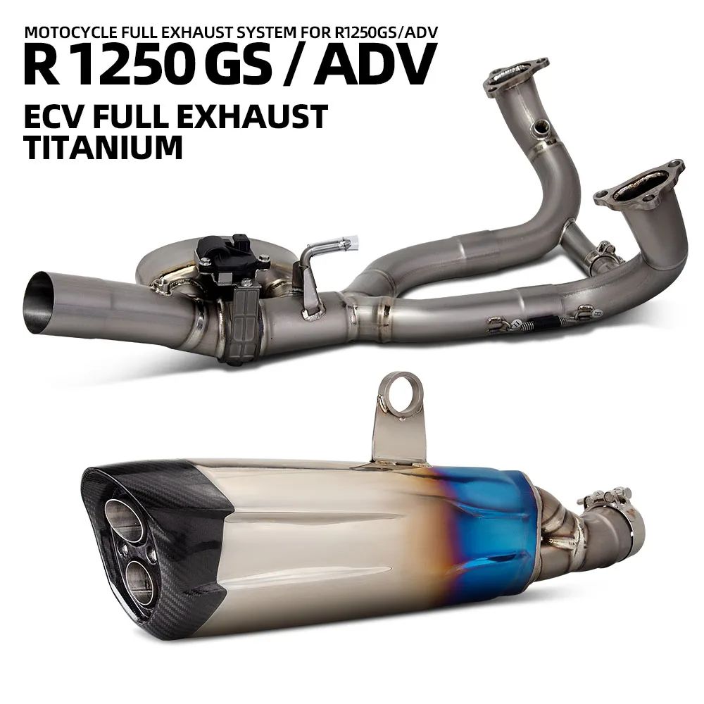For BMW R1250 GS R1250GS ADV Motorcycle Exhaust Full Titanium System Modify Kit Manifold Carbon Muffler with Electronic Valves
