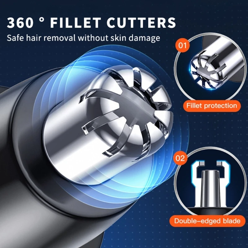 3-in-1 ชาร์จจมูกหูผมTrimmerสำหรับMen & Women Grooming Kitไฟฟ้าEyebrow Beard TrimerจมูกและหูDropshipping