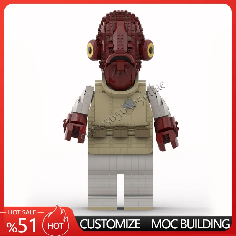 1738개 조각 모크 스타 배틀 애클버 메가 피규어 헬멧 모델 블록 브릭 DIY 창의적 조립 장난감 휴일 선물
