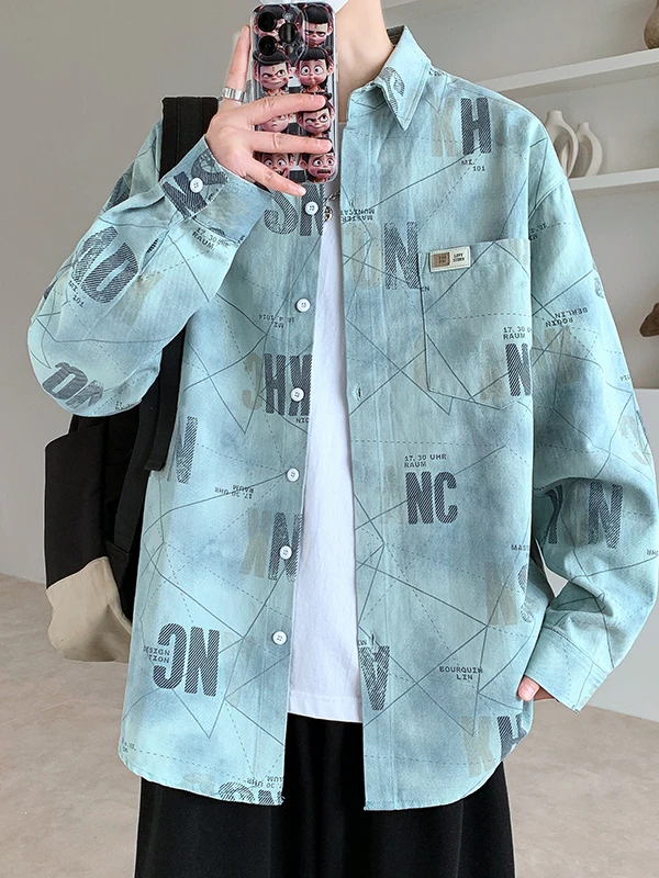 

Long Sve Men's irt adient Design Student Faion Outerwear Autumn New Arrival Comfortable Breathable Polyester Cotton ...