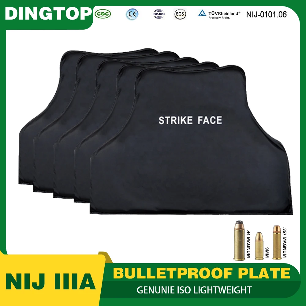 2 Pieces Front And Back 1 Pair BulletProof Plate NIJ Level IIIA 3A PE Soft Body Protection Tactical Ballistic Side Panel