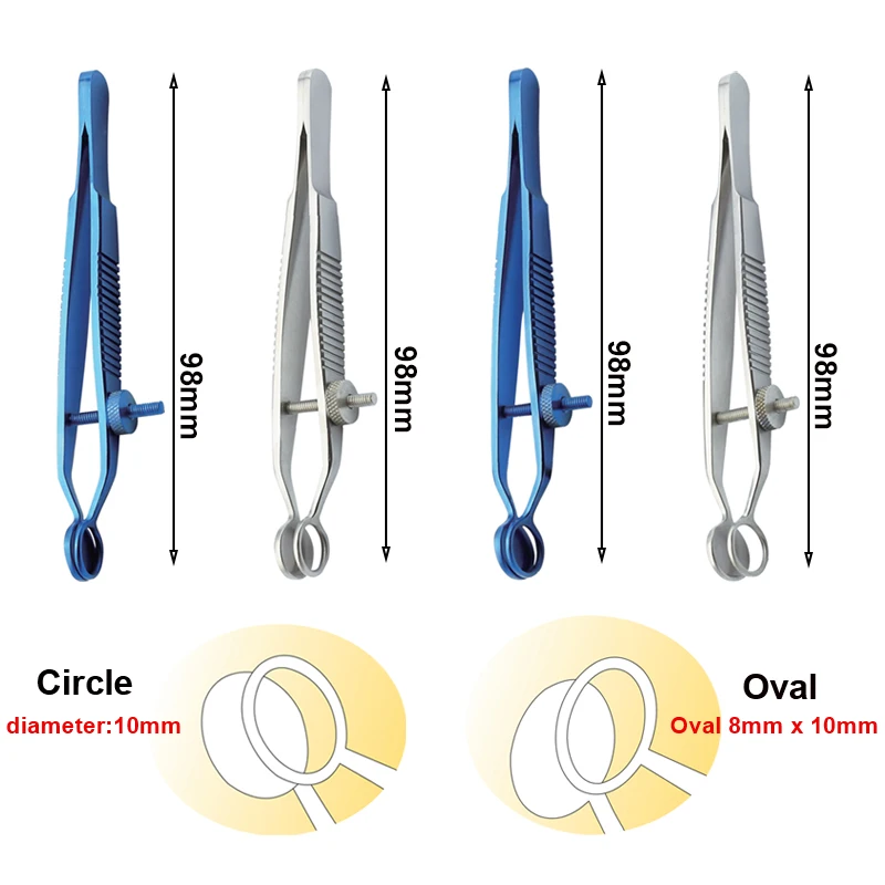 

98mm Eyelid Chalazion Forceps Tweezers Titanium/Stainless Steel Eyelid Tools Ophthalmic Instrument