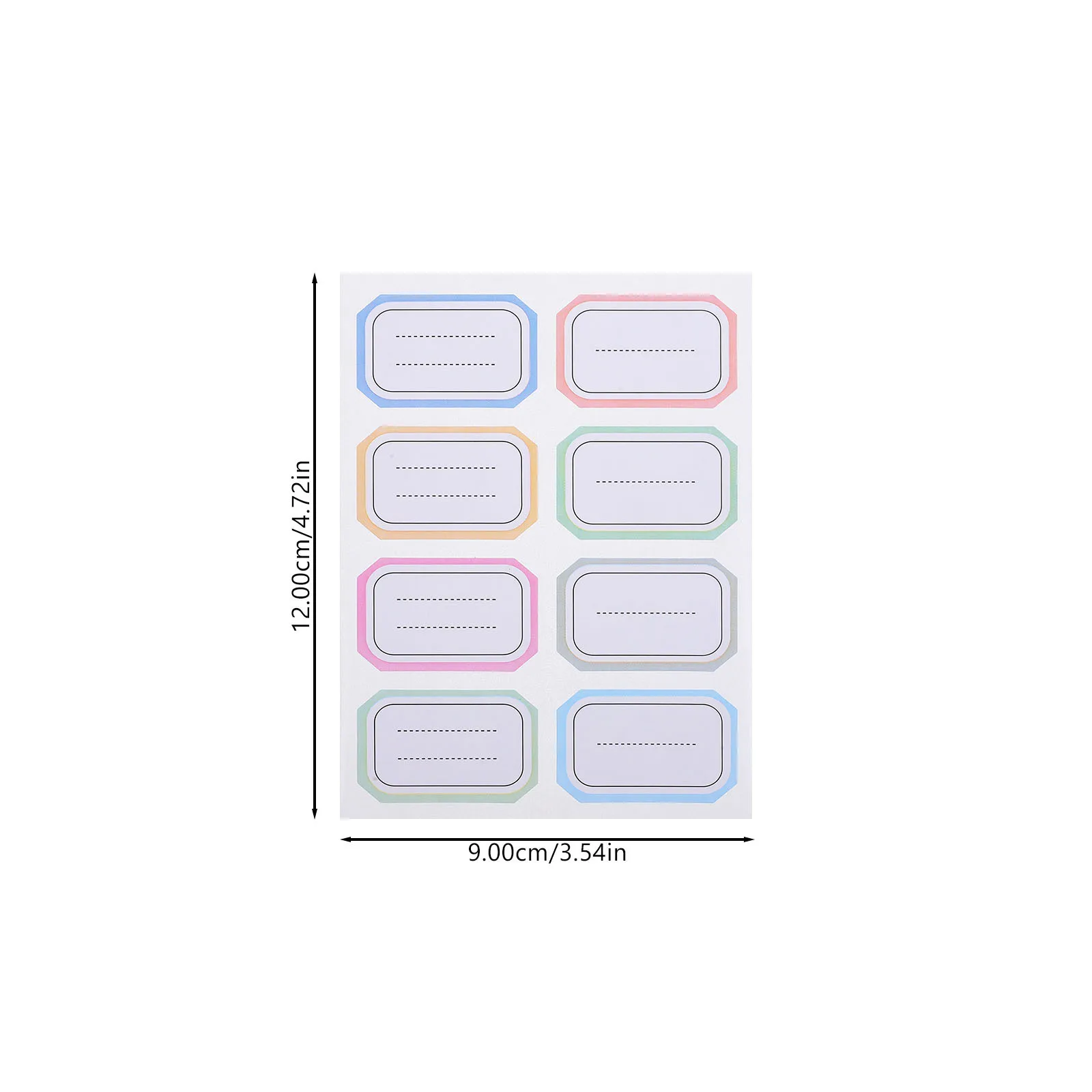 288 قطعة ملصقات للتسمية مبطنة قابلة للكتابة علامات اسم ذاتية اللصق للكتب أكواب المياه بمناسبة ملصقات ملصقات لاصقة فارغة #3