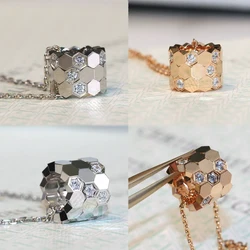 ZAKOL Classic Beehive Honeycomb AAA Zircon Pendant Necklace Elegant Birthday Christmas Jewelry Gifts for Women