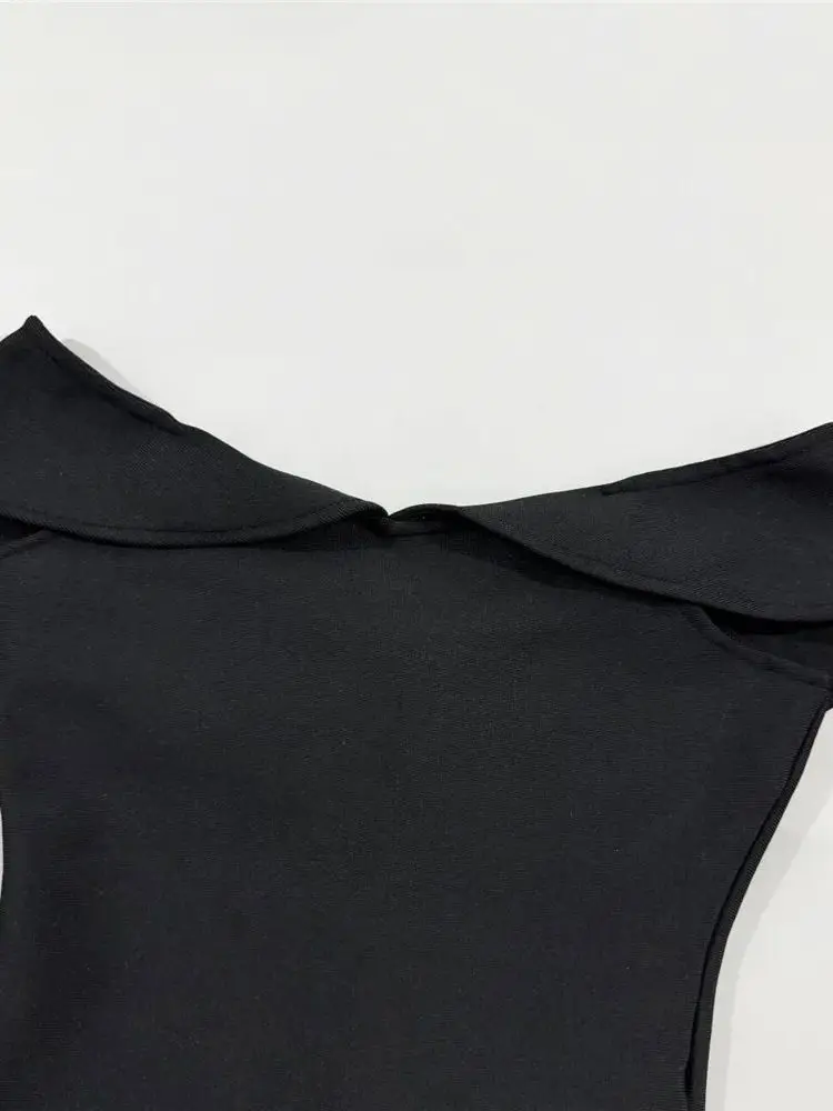 جديد وصول المرأة مثير معطلة الكتف المرقعة Bodycon فستان طويل ثوب مسائي كوكتيل حفلة التعادل الجبهة الدانتيل يصل تصميم الماس #3