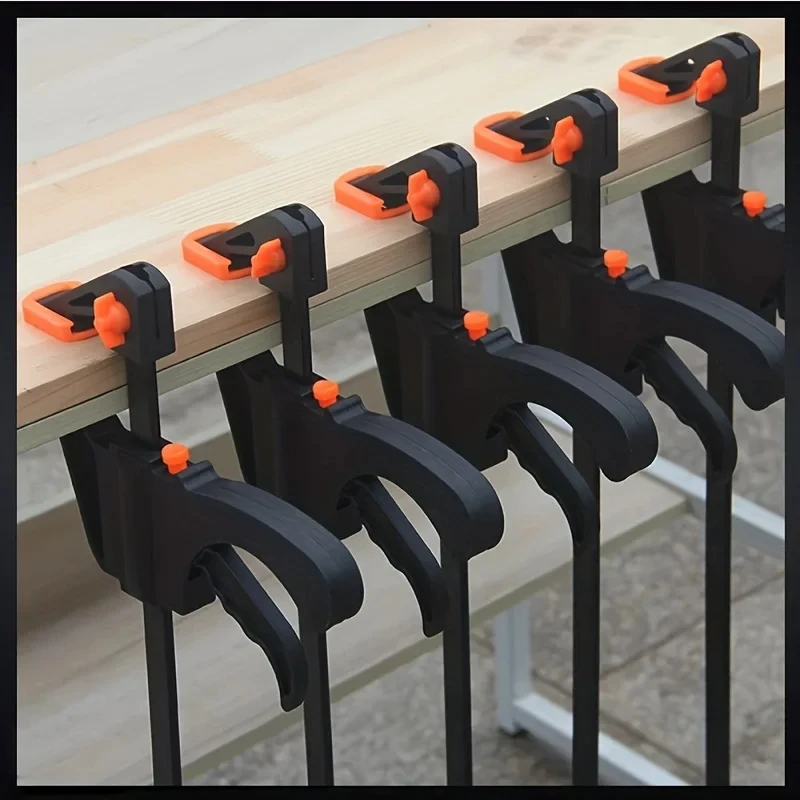 4' Woodworking Clamp 1/2Pcs Set Fixed Type Quick Ratchet Release Speed Extruded Nylon Work Bar Kit Spreader Gadgets DIY Portable image 5