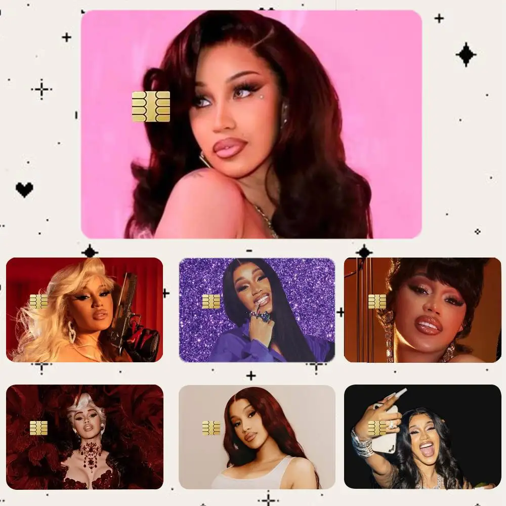 

C-Cardi B HD Waterproof Card Skins Protective Stickers for Credit Bank Game Cards