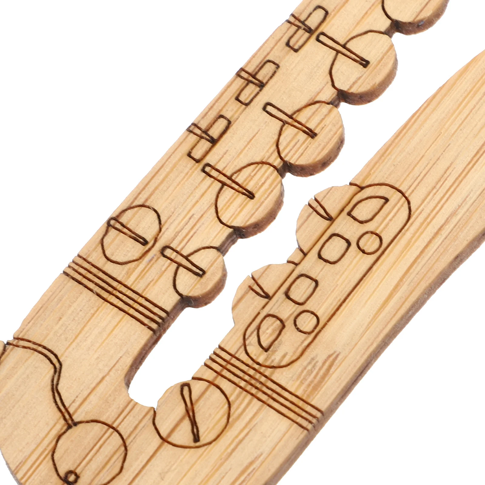 

4Pcs Bamboo Saxophone Bookmarks Decorative Tassel Design Thin Lightweight Book Page Markers for Home Office School