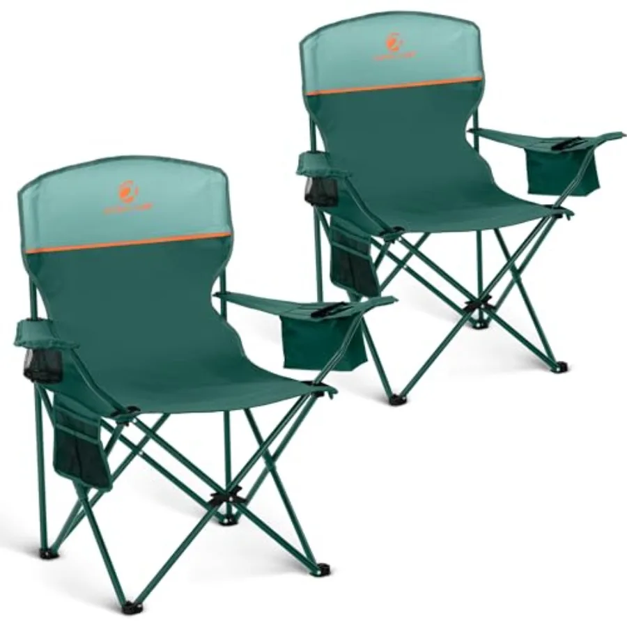 

2 Pack Portable Camping Chair for Adults, Folding Outdoor Camp Chair Lightweight Lawn Chairs Folding Collapsible Chair for Camp