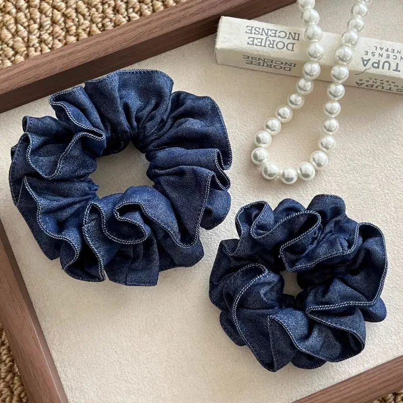 

1pc Korean style denim small waist headband new high elasticity hair tie headband temperament hair accessory