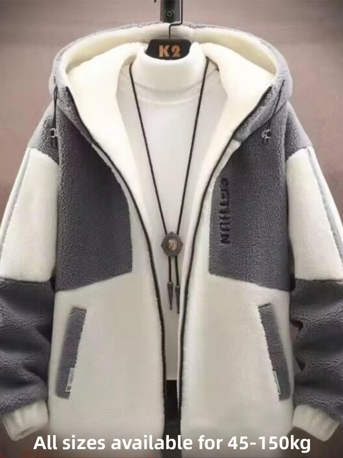 

Мужская куртка из овечьего вельвета, свободного кроя, модная, для подростков, больших размеров, из вельвета с эффектом пуха, теплая, с длинными рукавами, с капюшоном, прямой подол