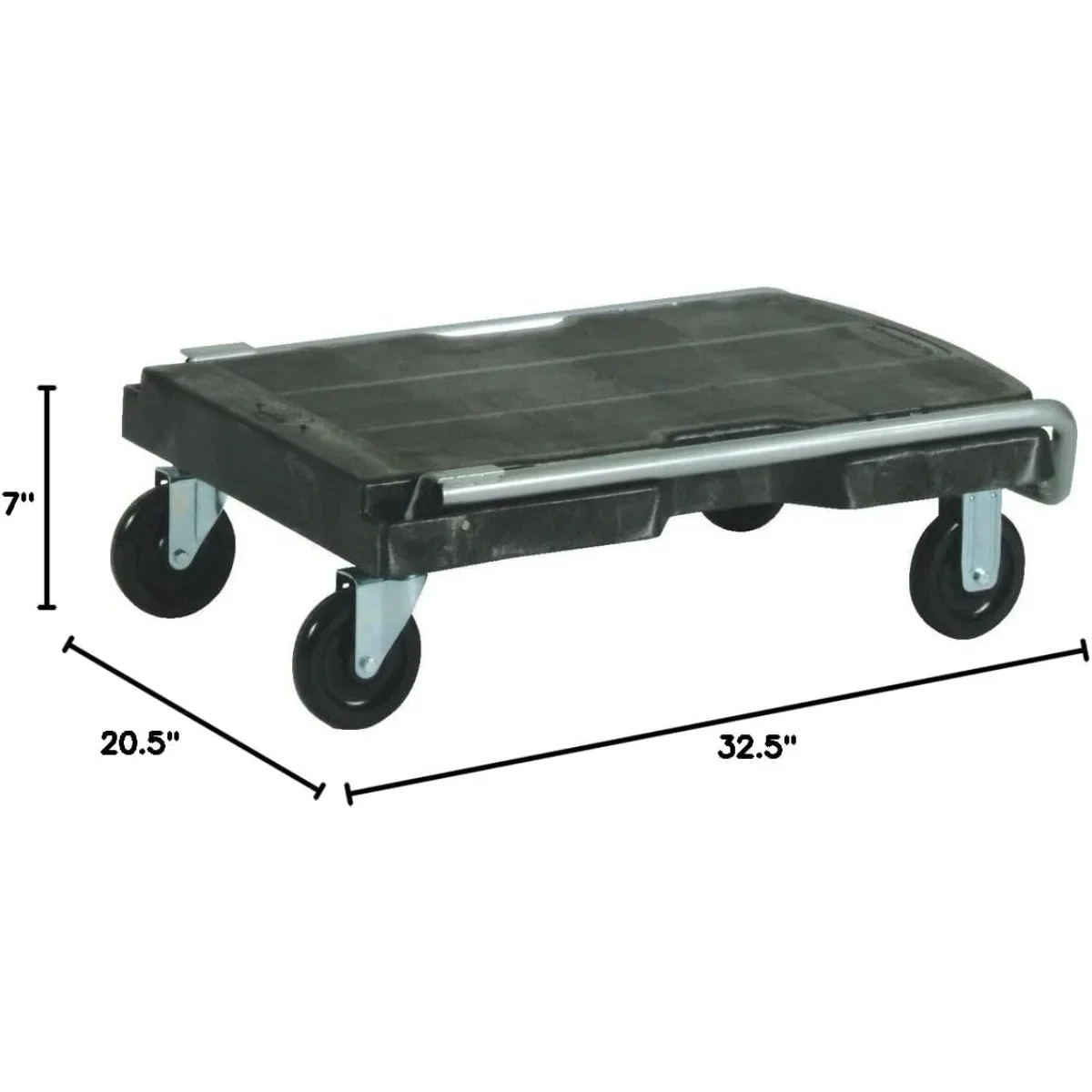 Space-Saving Folding Dolly, Instant Setup with Wheels. 500 LBS Capacity Triple Cart for Efficient Warehouse Work.