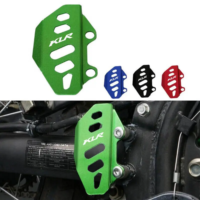 

KLR650 LOGO Rear Brake Fluid Reservoir Guard Cover For Kawasaki KLR 650 2008 2009 2010 2011 2012 2013 2014 2015 2016 2017 2018