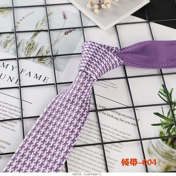 6-センチメートルネクタイファッションカジュアルナローネクタイネックウェア男性ネクタイフォーマルスーツニットウールコルバタビジネスアクセサリーネックウェア