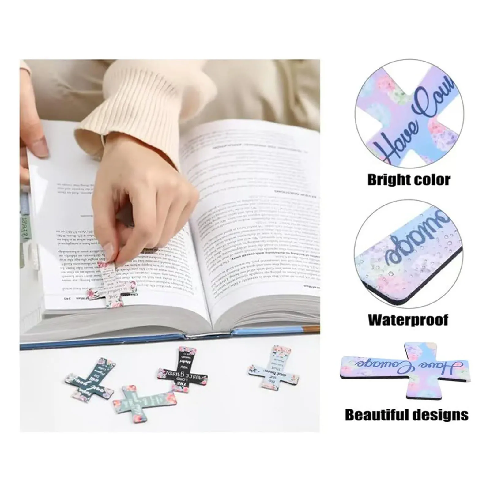 12/16/24 قطعة المغناطيسي المسيحية الدينية الصليب المرجعية آيات الكتاب المقدس الدينية الإشارات المرجعية مقاطع الصفحة المغناطيسية للنساء والرجال