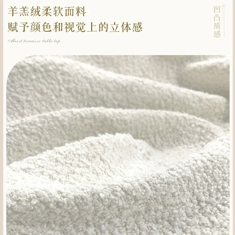 Household Dining Room Donut Backrest Cream Wind Dining Chair Hotel Restaurant Lamb Cushion Chair