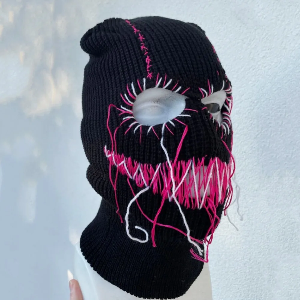 Cagoule Halloween Effrayante Vieillie – Masque Tricoté Fun Avec Capuche – Parfait Pour Fêtes, Ski Ou Déguisements – Unisexe Adulte
