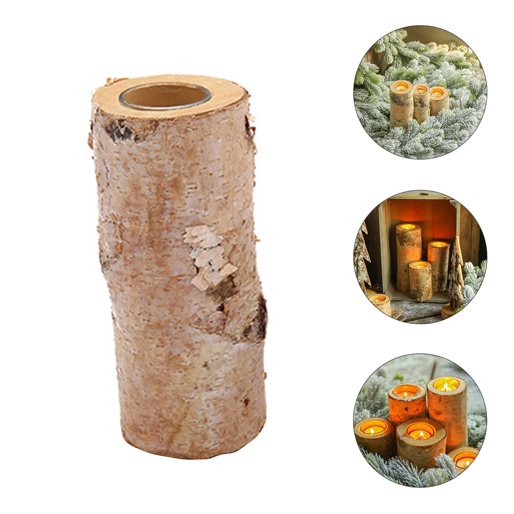 

Birch C St Wooden Tealight Holder Pastoral Style Decor Bedroom Living Room Party Eco Friendly Creative Gift