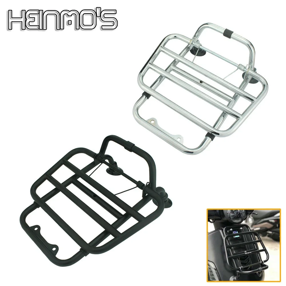 Motorcycle Accessories Stainless Steel Black Front Luggage Rack For Vespa GTV 300 GTS 300 Super ABS GTS250 GTS300 2014-2018