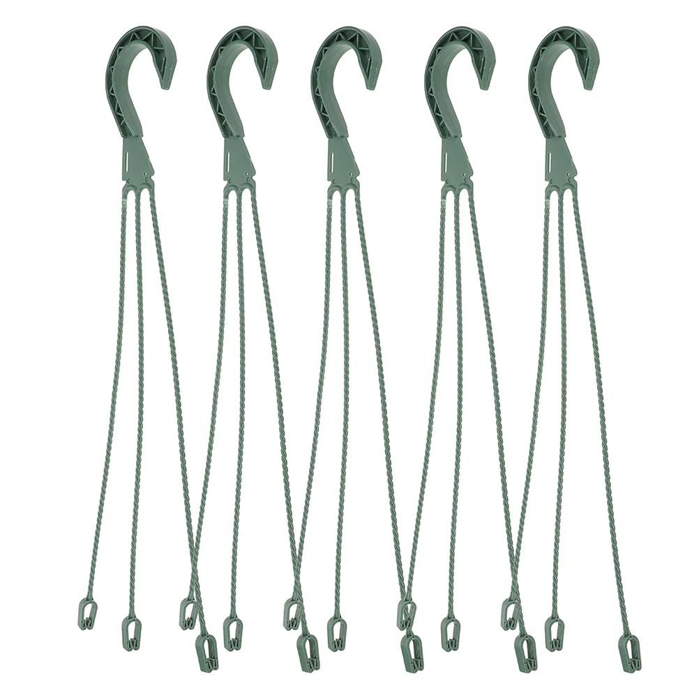 5 Pcs Hanging Plant Hooks for Green Plastic Hangers Greenhouse chid Pots Versatile Design Spacesaving Stylish Easy