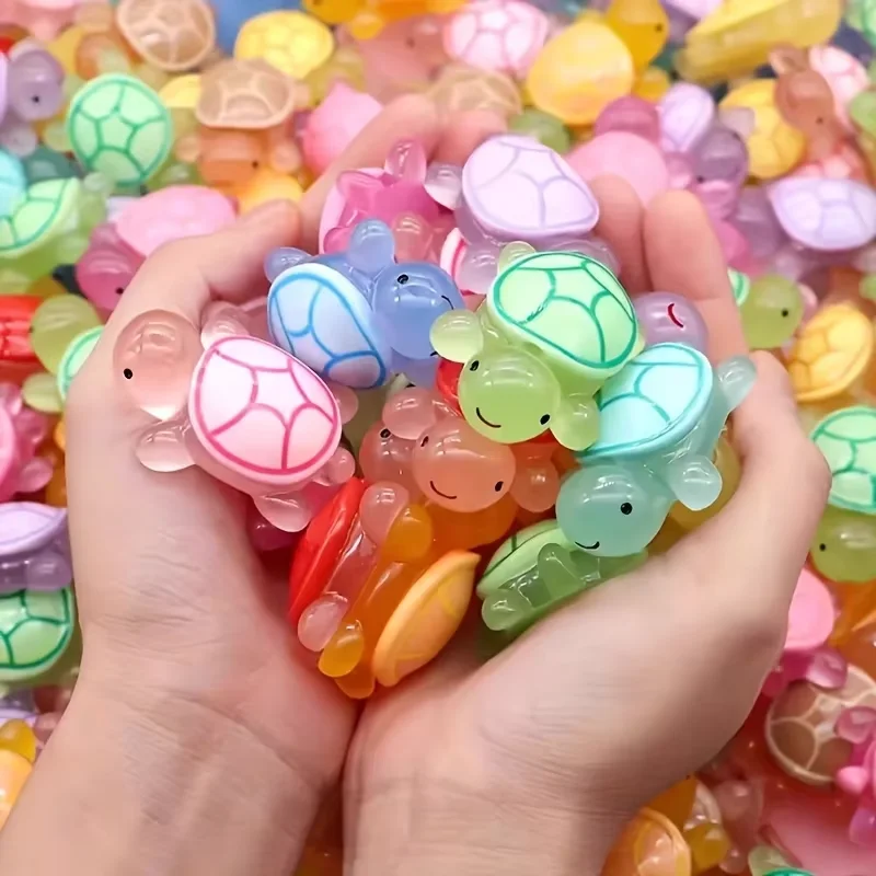 15-25-35pcs of Mixed Colors That Glow in The Dark, 3D Turtle Blind Bags - a Unique DIY Craft Kit And Party Birthday Favors.