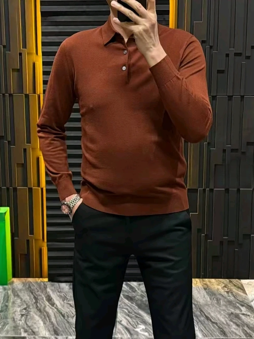 

Men's Knitted Sweater Comfortable Casual Collared Faionable Trendy Autumn Winter New Arrival Versatile High-End Feeling