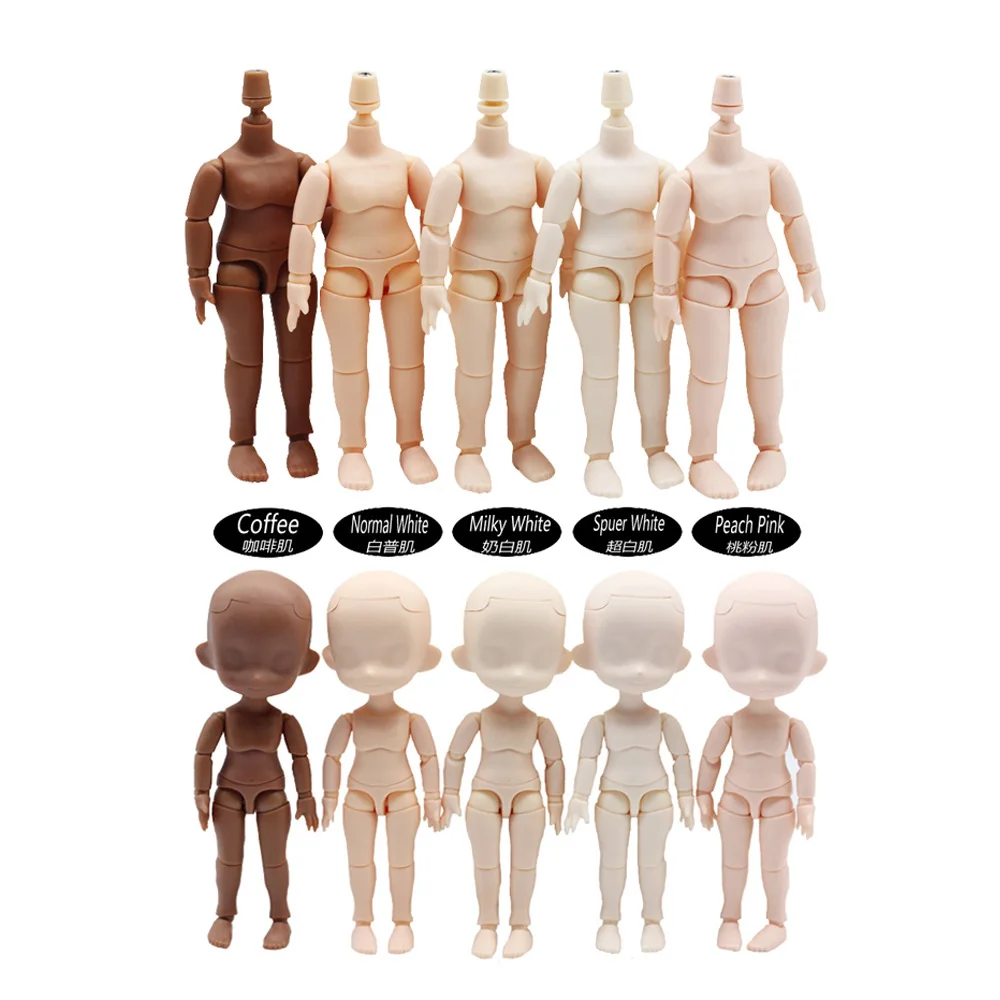 Obitsu 11CM Doll Toys DOD Body Suitable for GSC Head Ob11 1/12 BJD Body Spherical Joint Dolls Hand Set Body and Head Girls Toy