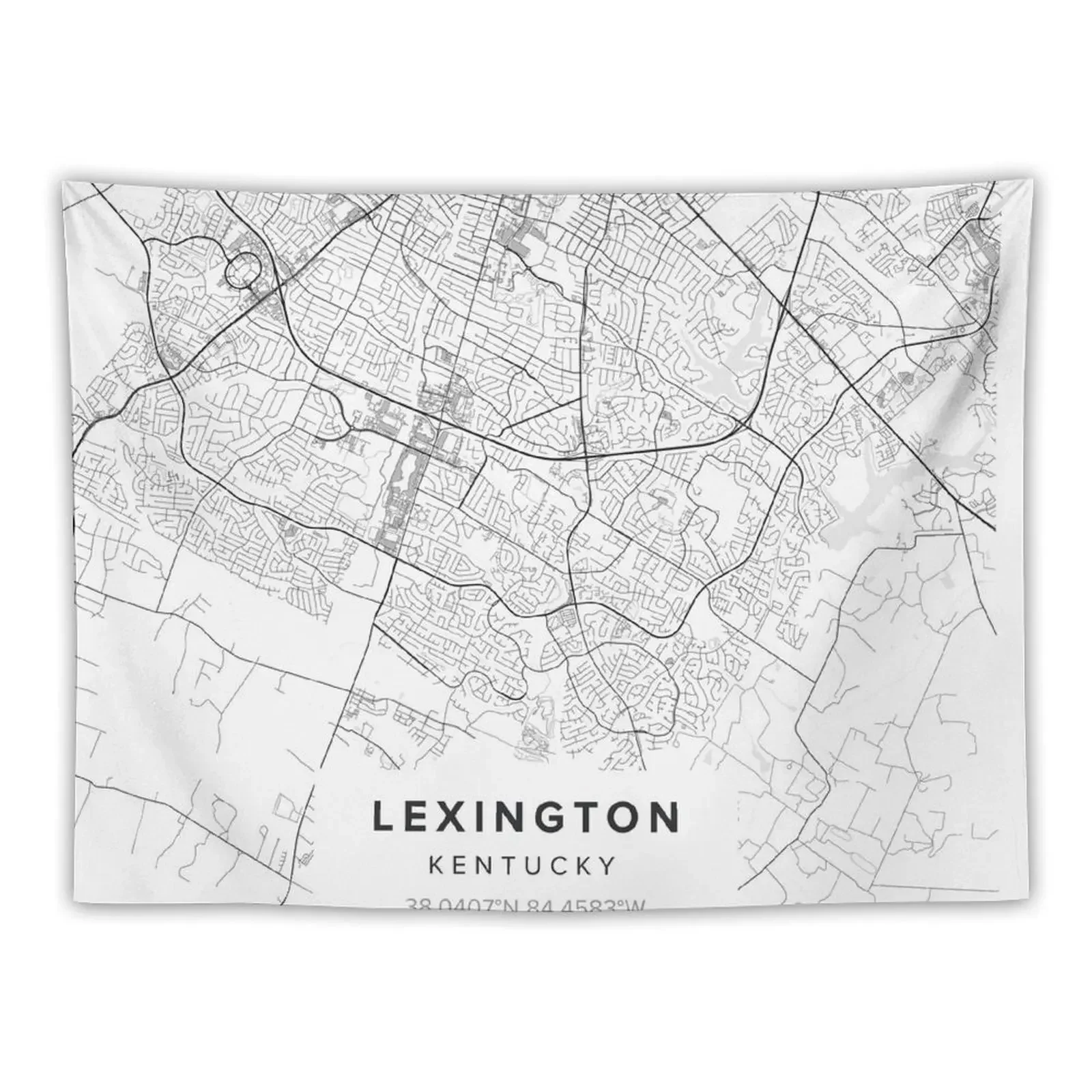 

Lexington KY Map Tapestry Home Decorations Custom Tapestry