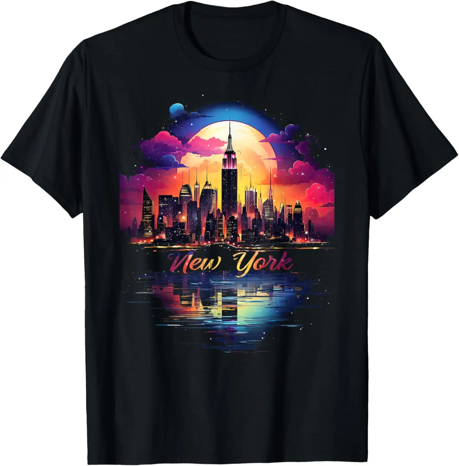 Футболка Нью-Йорка в центре города, Статуя Свободы NYC, 100% хлопок