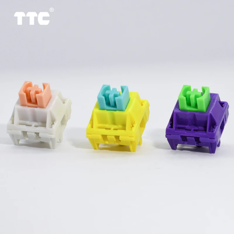 

TTC Holy Panda Switch for Mechanical Keyboard 5 Pins 55g Tactile Force Lube Gold Plate Spring Pink Chaos Yellow Purple