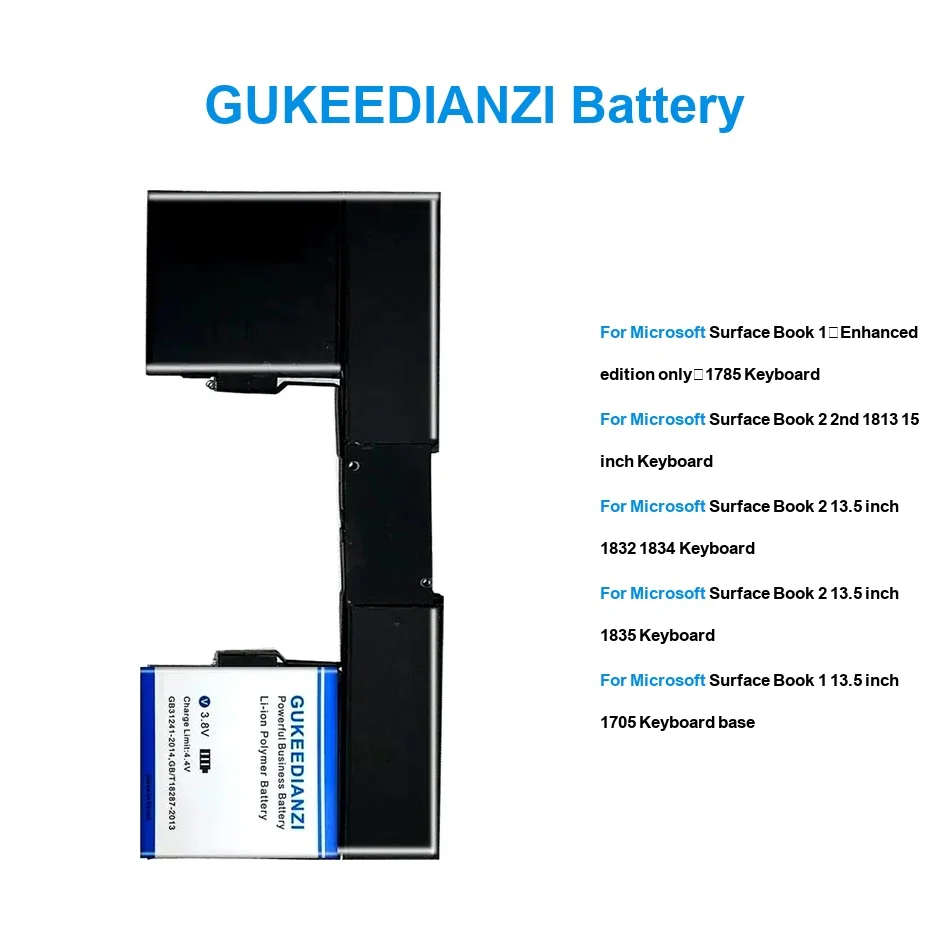 

Надежный аккумулятор для планшета 3550-9550 мАч для Microsoft Surface Book 1 2 13.5 1813 Keyboard 2ND