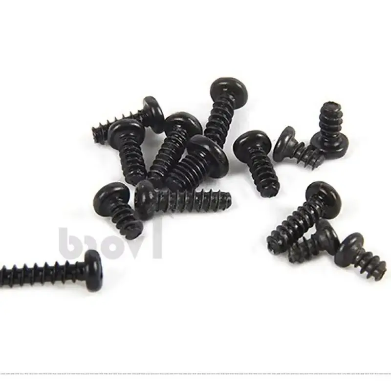 

100pcs/lot Cross Recessed Pan Head Self-tapping Screw M1 M1.2 M1.4 M1.7 M2 M2.3 M2.6 M3 M3.5 M4 M5 Black Carbon Steel Phillips