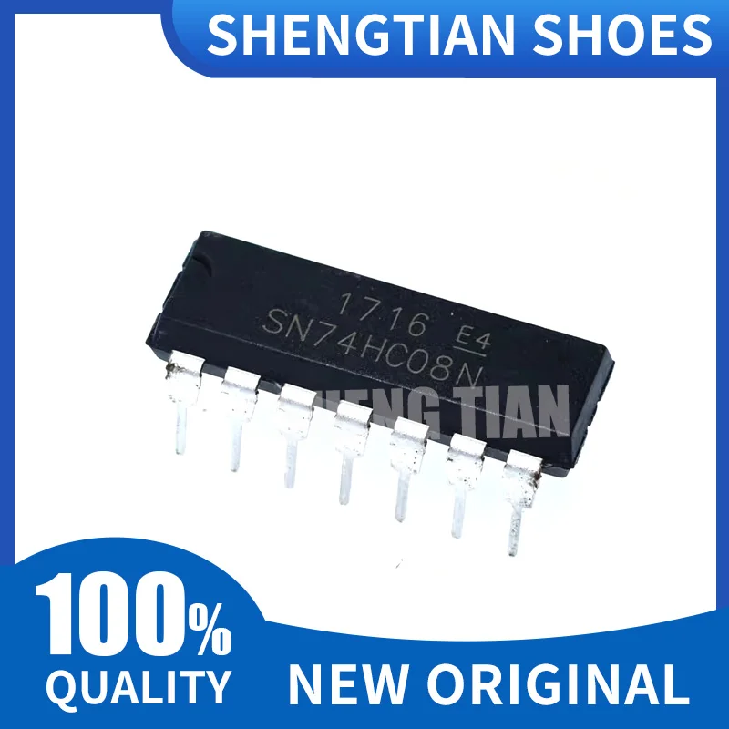 10pcs 74HC08N SN74HC08N 74HC08 SN74HC08 DIP-14 Logic Gates QUAD 2-INPUT AND GATE new original