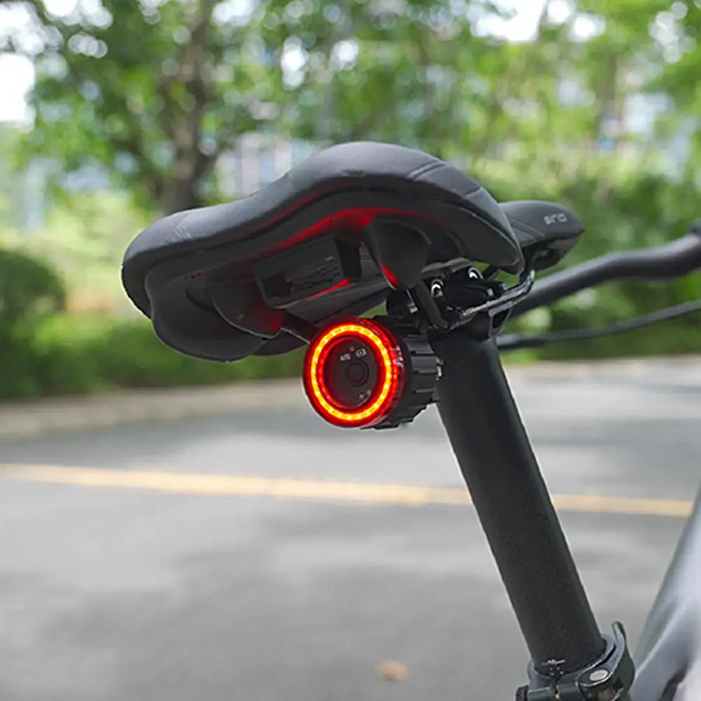 

Bike Rear Light Practical Smart Brake Sensing Lightweight 6 Modes Anti Fall Night Riding Warning Light Bicycle Supplies