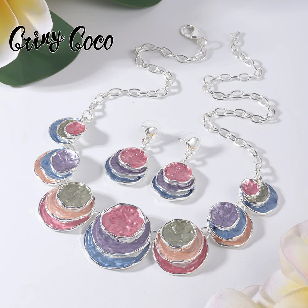 Cring Coco Big Round Necklaces Pendant Female Statement Choker New in Jewelry Trendy Chains Necklace for Women Mom Gifts 2023