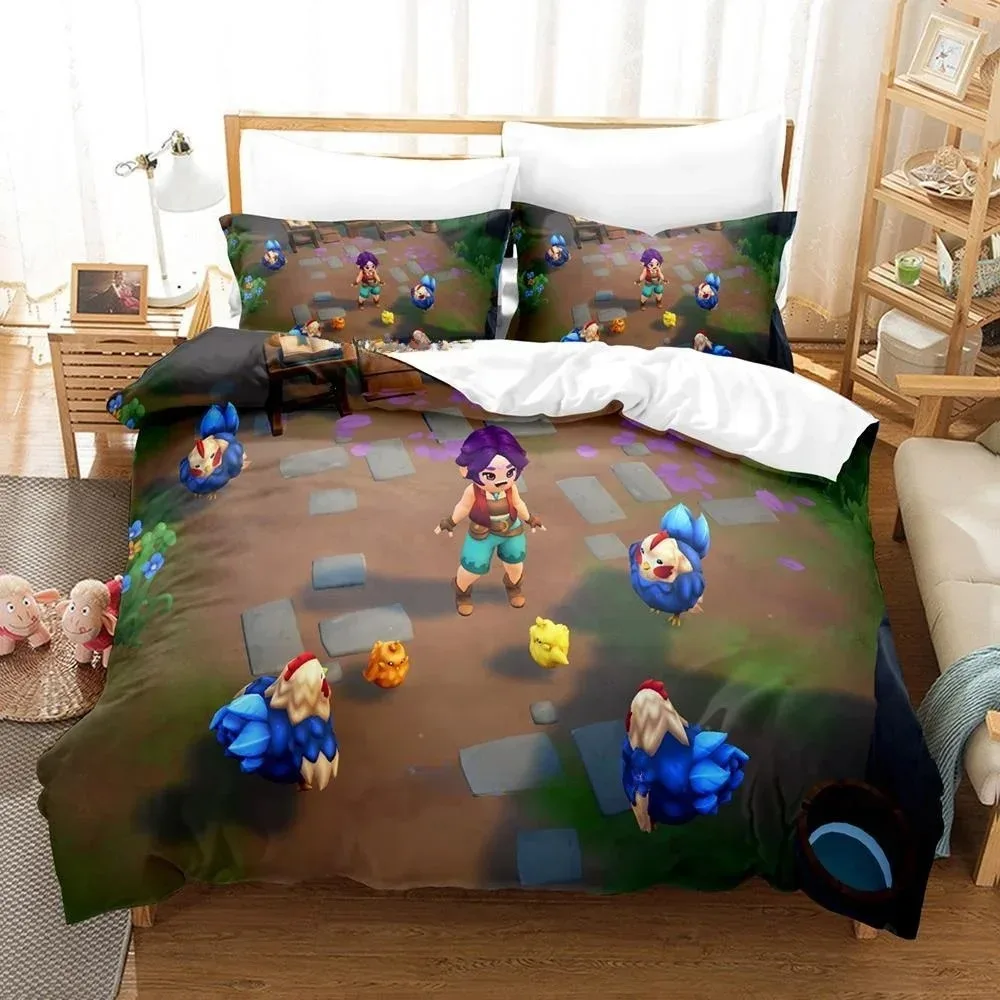 3D Printing Game Bed Sheet Sets Fae Farm Bedding Set Single Twin Full Queen King Size Bed Set Adult Kid Bedroom Duvet cover Sets