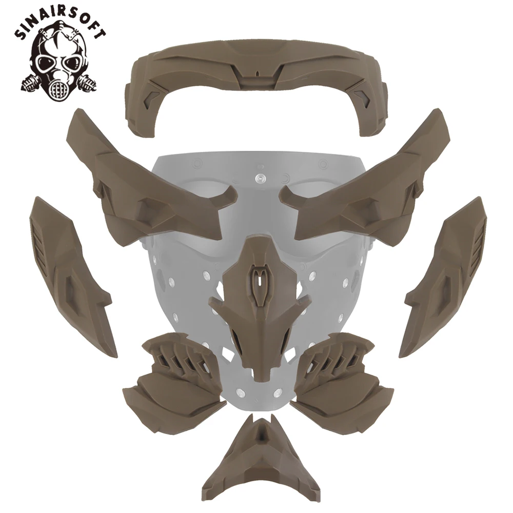 

SINAIRSOFT тактическая маска, детали для страйкбольной стрельбы, косплей, охота, CS, кемпинг, реквизит для фильма, магнитная адсорбционная броня, козырек «сделай сам»