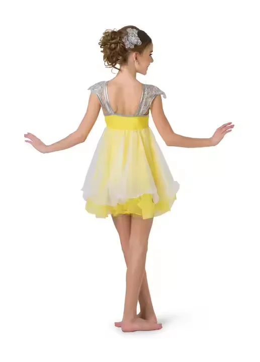 الفتيات السيدات فستان رقص غنائي ملابس رقص فستان رقص معاصر عرض الأداء ارتداء المرحلة ارتداء الحديثة #2