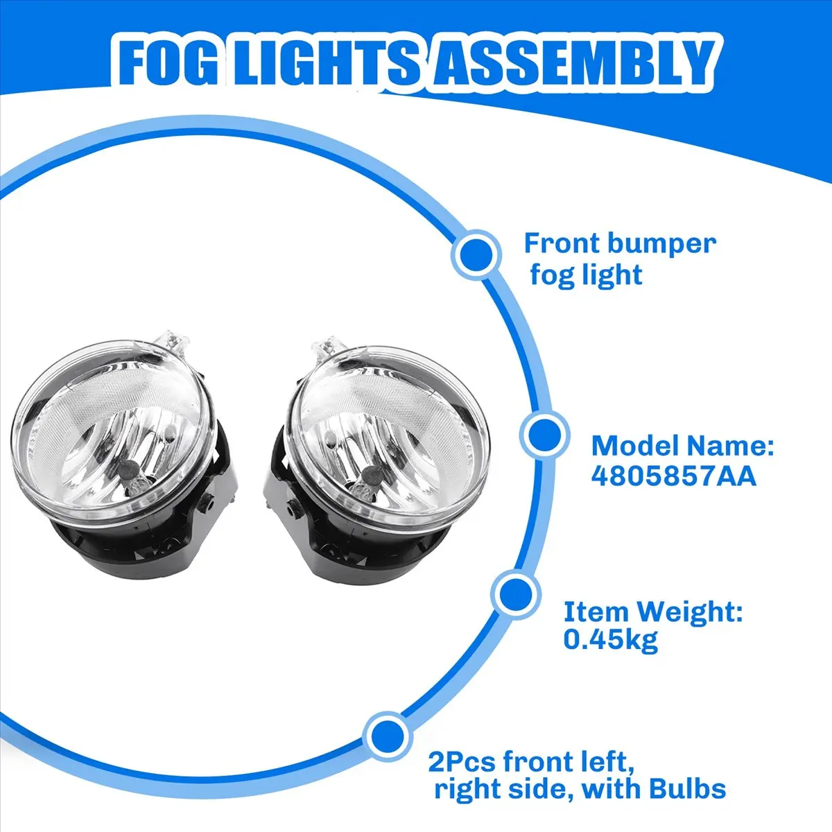 #41L (black)For Jeep  For Chrysler For Dodge Caravan  Fog Light Driving Lamp,Automotive Parts & Accessories view 4