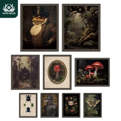 Putuo Decor 9pc Gothic Style Canvas Printing, Ghost Snake Skull, Wall Art Decoration for Home Farmhouse Living Room Studio Club