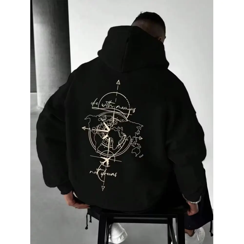 

Мужская толстовка с капюшоном CLOOCL с принтом в виде карты мира, модная осенне-зимняя одежда