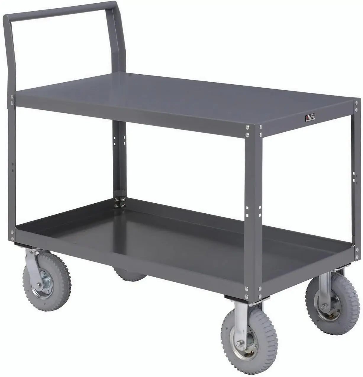 Two Shelf Unassembled Heavy Duty Service Cart, 1200 Lb. Capacity, 60